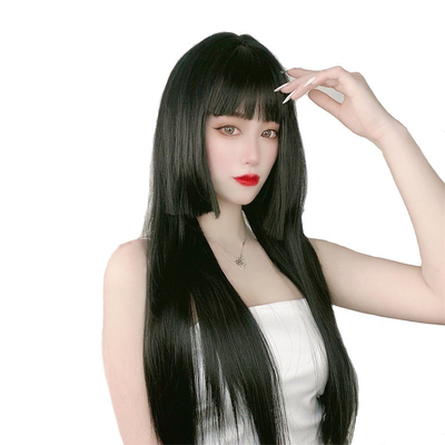 Curly Short Bouncy Bang Hair Wig Bianco E Nero Cruella Cosplay Fibra resistente al calore