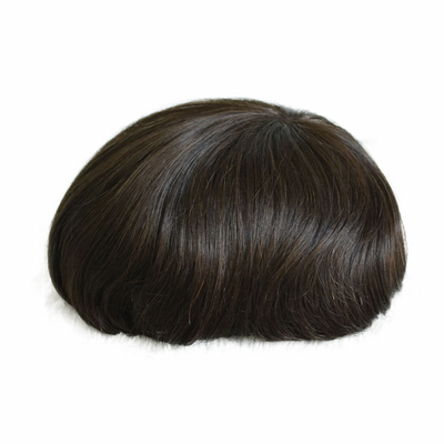 Tecnica a mano confezionata, capelli umani, cappello a base di pizzo svizzero, linea visibile.