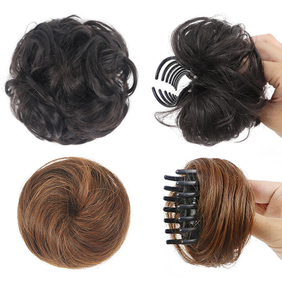 Accettabile OEM/ODM Donut per capelli sintetici Messy Bun per estensioni di capelli Chignon