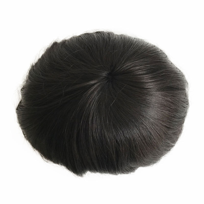 6 pollici di Hollywood Fine durevole Mono Base maschile Toupee con trasparente PU tutto intorno