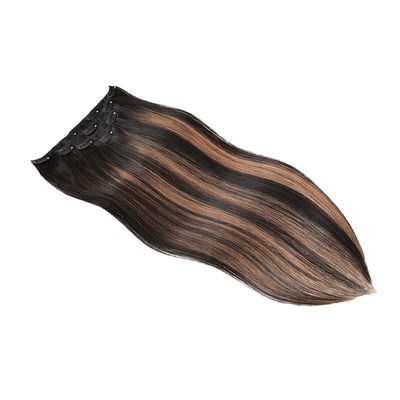Virgin Highlight Remy Hair Clip In Extensions 7-9 pezzi Set per capelli naturali reali grezzi