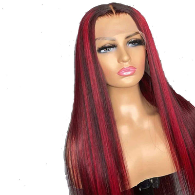 Remy Hair Top Grade Brasiliano 13*4 Highlight Perugia con colore zenzero HD Pizzo Frontale