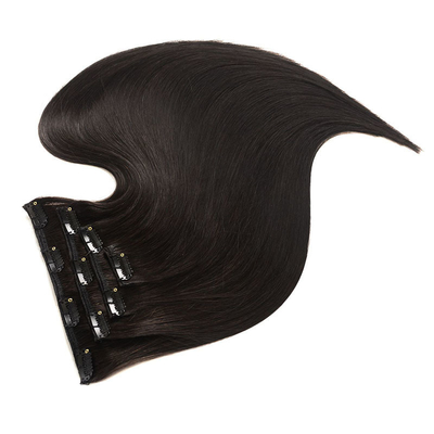 100% estensioni di capelli umani cuticule completa doppio disegnato vera vergine grezza naturale Remy invisibile clip senza cuciture