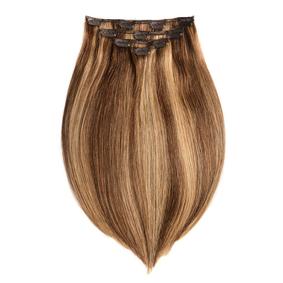 100% estensioni di capelli umani cuticule completa doppio disegnato vera vergine grezza naturale Remy invisibile clip senza cuciture