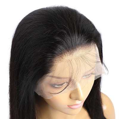Marrone chiaro 150% 180% Densità ossea dritta brasiliana 360 pizzo frontale Remy HD pizzo parrucca con capelli da bambino