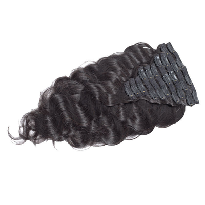 1B Capelli umani brasiliani Corpo ondulato Clip ricci in estensioni di capelli Capelli vergini Remy