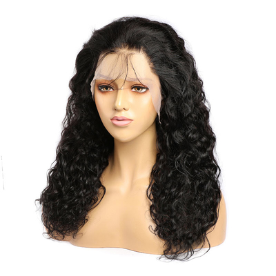 14-28 pollici Remy capelli onde d'acqua Frontale capelli umani parrucche con nodi sbiancati Pre Pucked