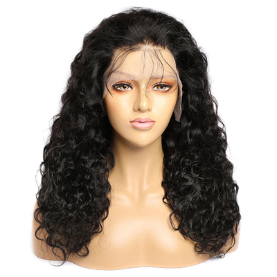 14-28 pollici Remy capelli onde d'acqua Frontale capelli umani parrucche con nodi sbiancati Pre Pucked