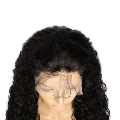 14-28 pollici Remy capelli onde d'acqua Frontale capelli umani parrucche con nodi sbiancati Pre Pucked