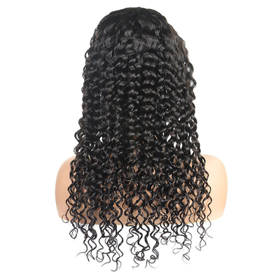 150% 180% Densità ondulato profondo riccio parrucca frontale con capelli umani vergini donne naturali