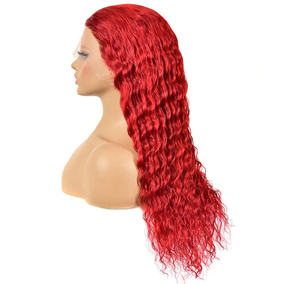 150% 180% Densità ondulato profondo riccio parrucca frontale con capelli umani vergini donne naturali