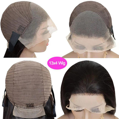 Capelli vergini brasiliani profondamente ondulati ricci HD pizzo frontale parrucca lunga con capelli umani