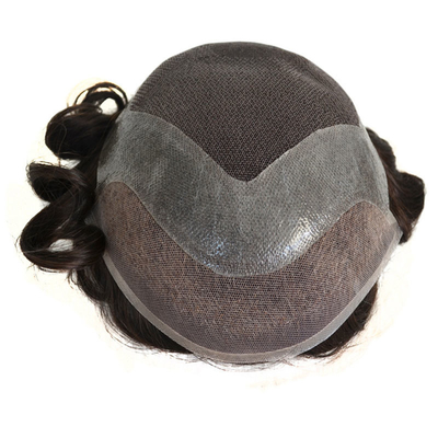 Stile HD e pizzo morbido per il capello maschile parrucca 6 pollici lunghezza Afro riccio tessuto Toupee per uomini neri