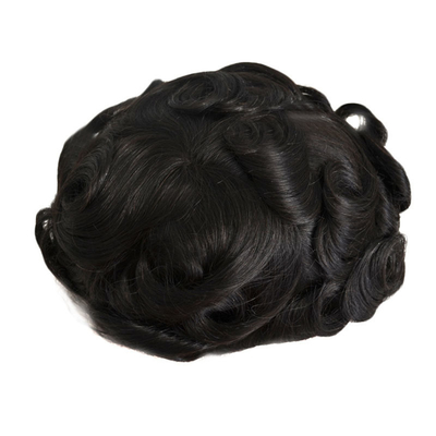Stile HD e pizzo morbido per il capello maschile parrucca 6 pollici lunghezza Afro riccio tessuto Toupee per uomini neri