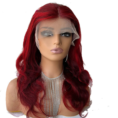 Dimensione media 100% Capelli umani Rosso Marrone Rilievo Corpo Ondata HD Pizzo Perugia Capelli grezzi Venditore