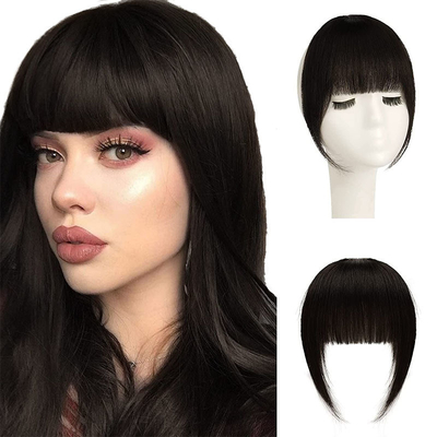 Toupee Design Left Remy Brasiliano Capelli Umani Bangs Clip In Hair Estensione per le donne nere