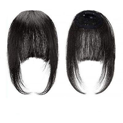 Toupee Design Left Remy Brasiliano Capelli Umani Bangs Clip In Hair Estensione per le donne nere