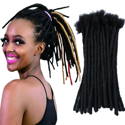 Capelli umani in blocco per donna senza trama Fratelline Dreadlocks Capelli Incornicato Trecce Locus Estensioni