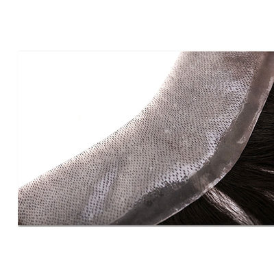 Super PU Skin Hair Topper 100% Capelli Umani Con Disegno Di Toupee Con Invisibile V Loop Front