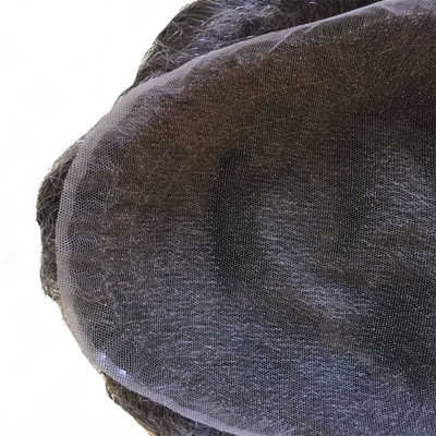 Capelli umani naturali Toupee maschile con base a pizzo completo e capelli vergini europei