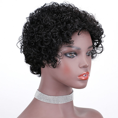 Pronto per la spedizione Piccione tagliato in corto Cuticule indiana vergine cruda Capelli allineati Perrucche di capelli umani