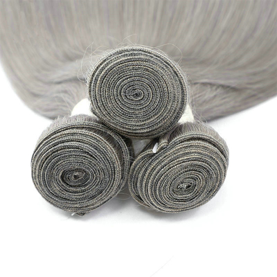 Indian Virgin Raw Cuticle Aligned Grey Grade 10A Fusioni di capelli umani provenienti da India Vendor