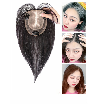 110% Densità base di seta Toupee con frange Accessoio per capelli da sposa per matrimoni brasiliani