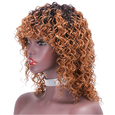 Bellezza calda corta ricci 100% capelli umani brasiliani parrucche di taglio da fantoccio di taglia media