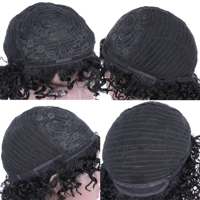 Bellezza calda corta ricci 100% capelli umani brasiliani parrucche di taglio da fantoccio di taglia media