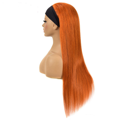Band di colore zenzero parrucche per donne di colore spedizione rapida osso capelli umani dritti