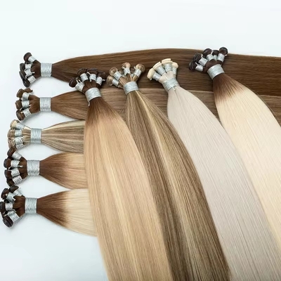 Doppio disegno 100% capelli umani genio tendenza trama russa estensioni di capelli sottili invisibili