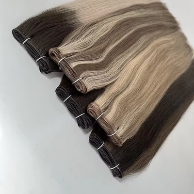Doppio disegno 100% capelli umani genio tendenza trama russa estensioni di capelli sottili invisibili