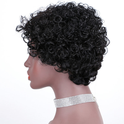 Materiale di base di pizzo svizzero rettilineo, taglio a macchina completa, parrucca fatta con 100% di capelli umani.