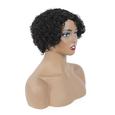 Materiale di base di pizzo svizzero Pixie taglio di capelli umani parrucche per donne nere Remy grado di capelli