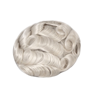 Disegno di Toupee destro Russo Legato a mano Scalpo completo HD Sistema di capelli umani a pizzo Perrucca Capelli vergini