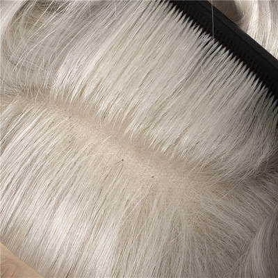 Disegno di Toupee destro Russo Legato a mano Scalpo completo HD Sistema di capelli umani a pizzo Perrucca Capelli vergini