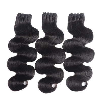 12A Grado doppia trama trama cambogiana peruviana visone brasiliana corpo ondulato fasci di capelli umani