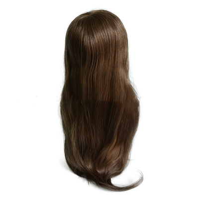 20 pollici marrone chiaro evidenzia capelli umani Remy Toppers capelli brasiliani Toupee pizzo base PU