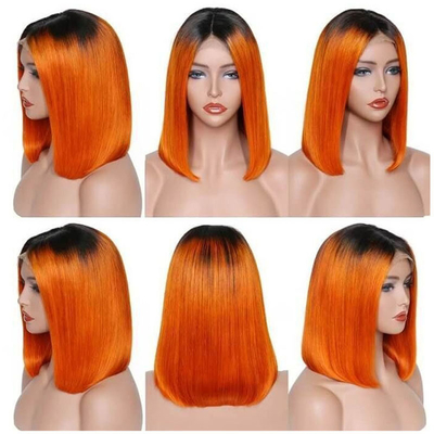 10-14nch Bone Straight 13*4 HD Lace Frontal Raw Virgin 100% Peruvian Short Bob Perrucche per capelli umani