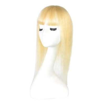 Top Capelli Umani Cristallo Sposa Lunga Base di Seta Bionda Toupee per Donne di Nozze Frange Clip