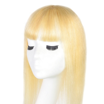 Top Capelli Umani Cristallo Sposa Lunga Base di Seta Bionda Toupee per Donne di Nozze Frange Clip