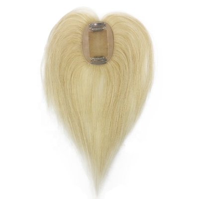 Top Capelli Umani Cristallo Sposa Lunga Base di Seta Bionda Toupee per Donne di Nozze Frange Clip
