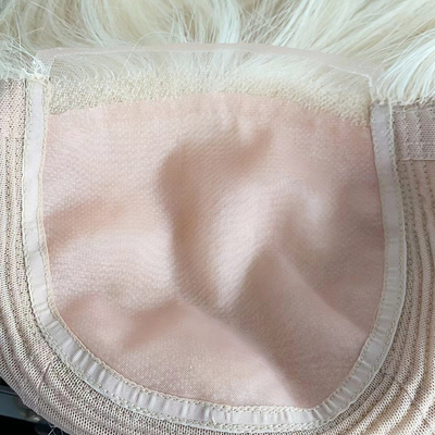 6x6 Legato a mano Topper Free Part Silk Top Base Platinum Blonde Clip in Toupee per Custom Made