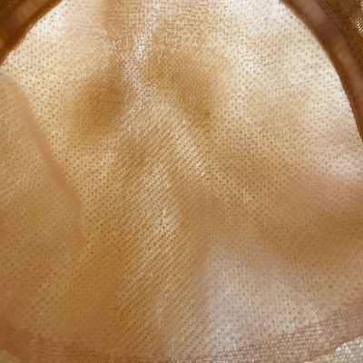 6x6 Legato a mano Topper Free Part Silk Top Base Platinum Blonde Clip in Toupee per Custom Made