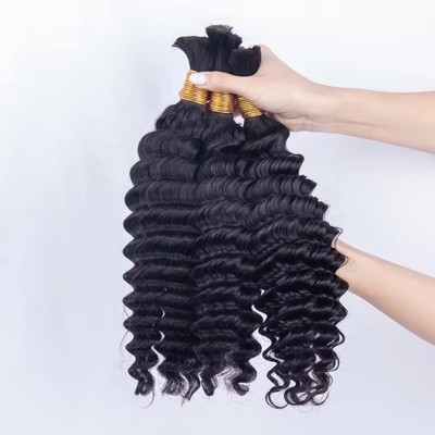 Colori da colorare adatti Afro Kinky Bulk Estensione di capelli umani per trecciare capelli vergini Sì
