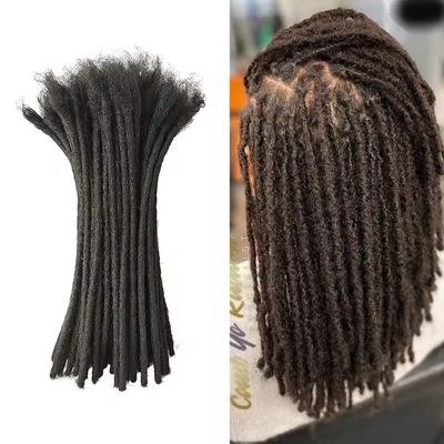 Estensione dei capelli umani Dreadlocks stile con estremità ricci Capelli neri stile dreadlocks