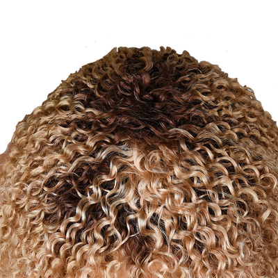 250% Densità Afro Kinky Curly Short Pixie Taglio Capelli Umani Parrucche Per Donne Nere Da Sopra