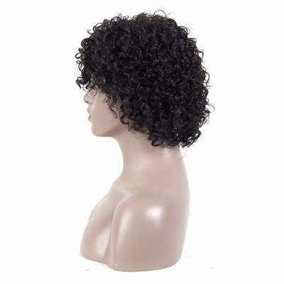 250% Densità Afro Kinky Curly Short Pixie Taglio Capelli Umani Parrucche Per Donne Nere Da Sopra