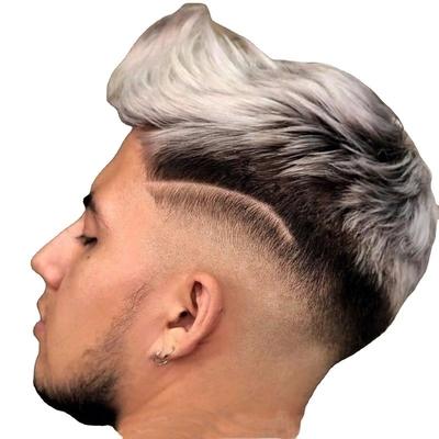 Capelli Remy Legati a Mano Naturale Ombre Sale E Pepe Grigio Capelli Umani Toupe per Uomini