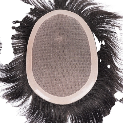 Materiale di base di pizzo svizzero a cuticule piena 100% umano Perugia per capelli vergini non trasformati per uomini